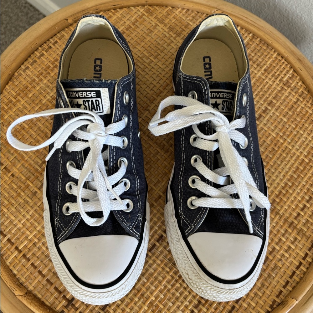 Women’s Navy Converse All Stars Low Top Sneakers
